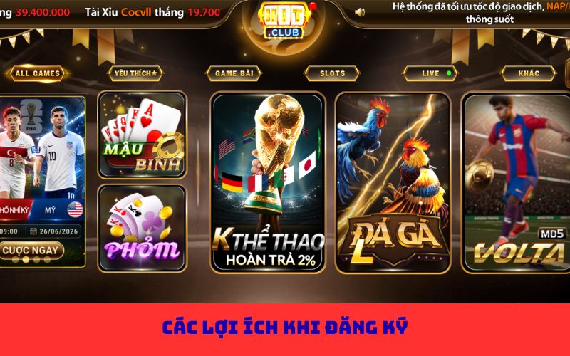 Các lợi ích khi đăng ký