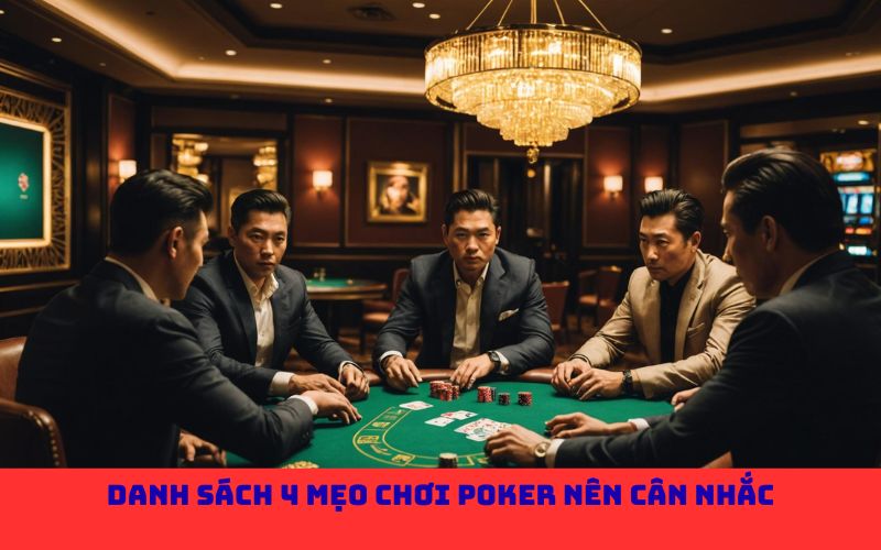 Danh sách 4 mẹo chơi poker nên cân nhắc
