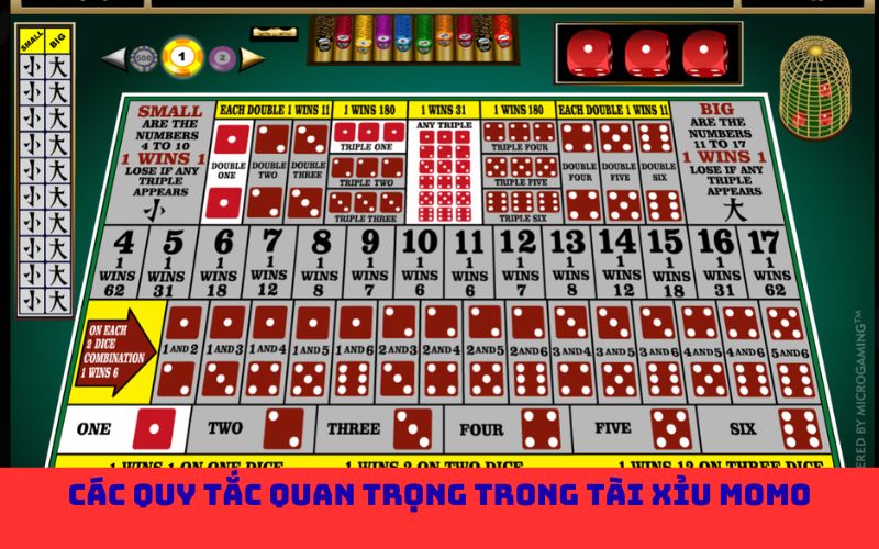 Các quy tắc quan trọng trong tài xỉu Momo